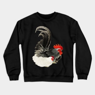 Painted Rooster and Hen Crewneck Sweatshirt